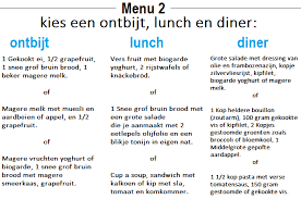 snel afvallen dieet schema